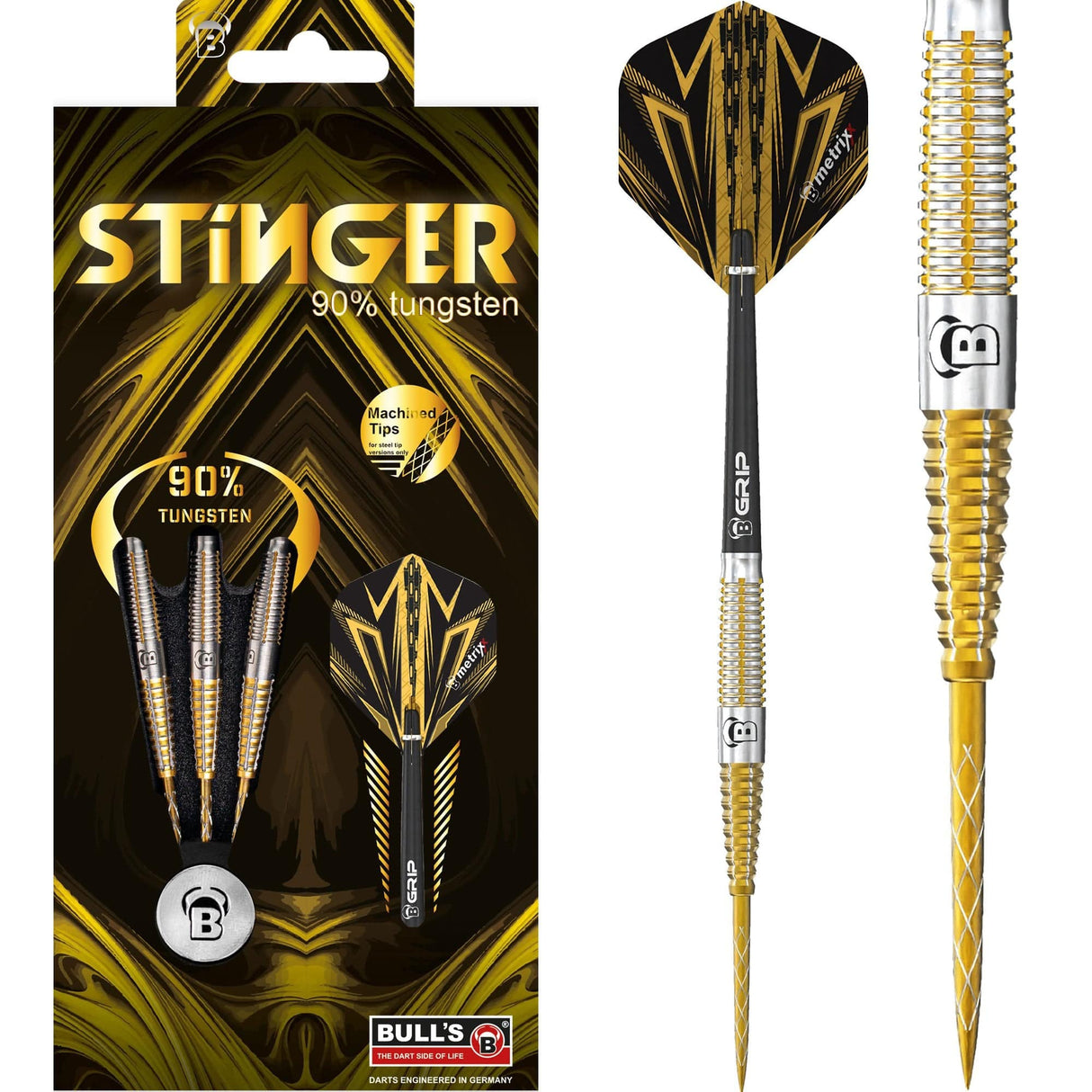 BULL'S Stinger Darts - Steel Tip - Gold Titanium 23g