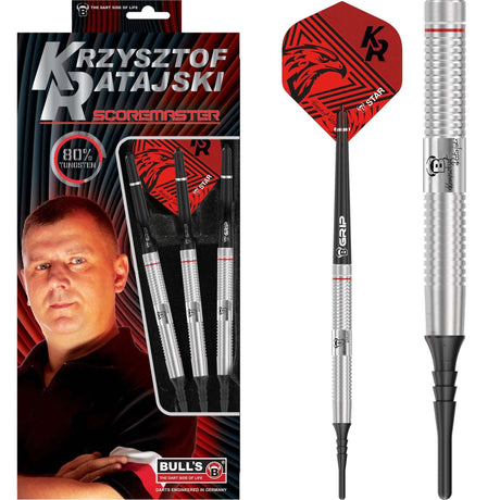 BULL'S Krzysztof Ratajski Darts - Soft Tip - The Polish Eagle - Scoremaster 18g