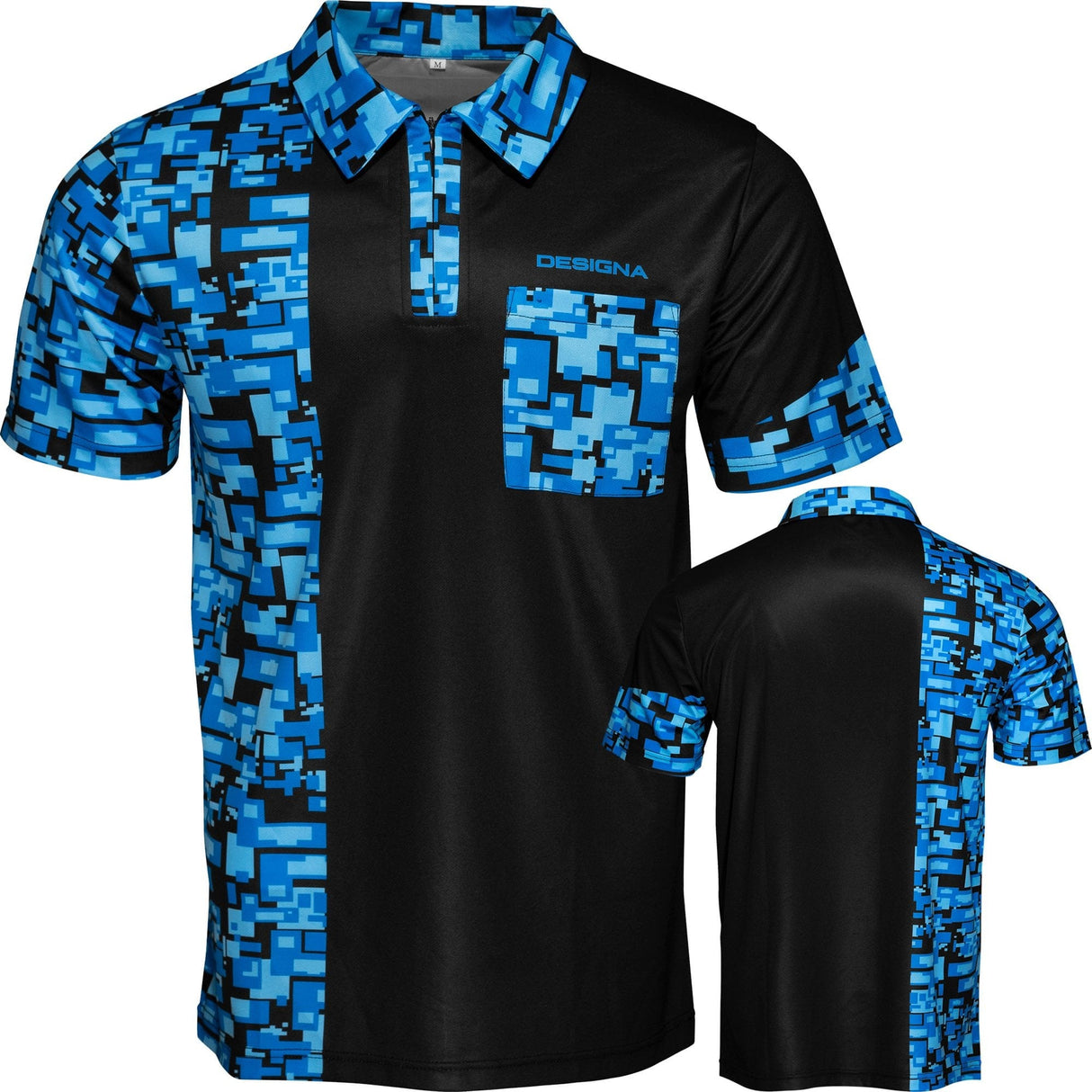 *Designa Code 4 Dart Shirt - Black with Blue