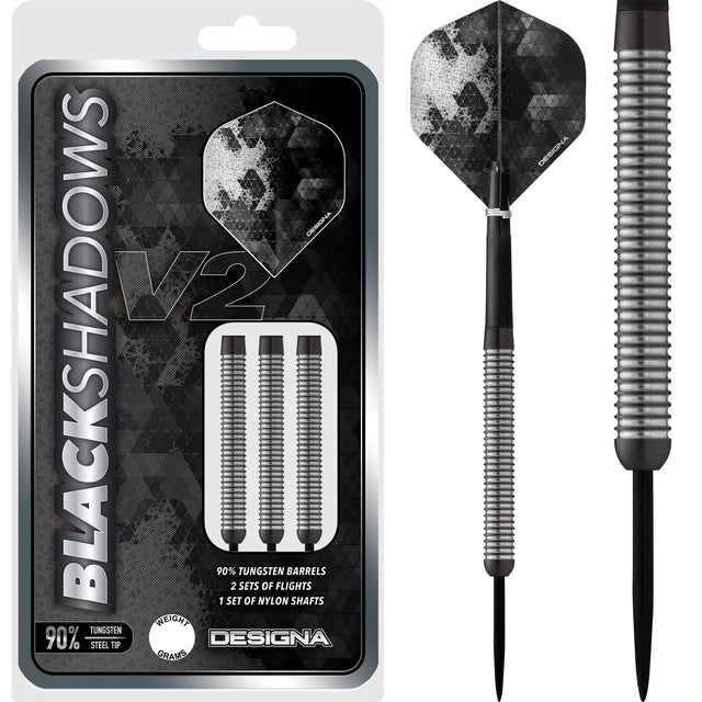 *Designa Black Shadow V2 Darts - Steel Tip - M1 21g