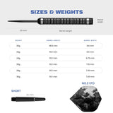 Designa Dark Thunder V2 Darts - Steel Tip - Black