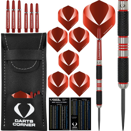 *Darts Corner Firescar Darts - Steel Tip - M2 - Red Ring 23g