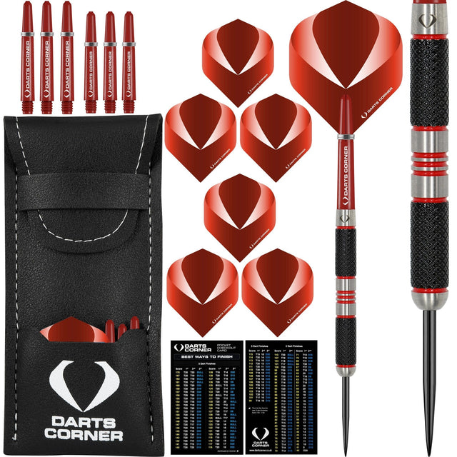 *Darts Corner Firescar Darts - Steel Tip - M2 - Red Ring 23g