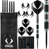 Darts Corner Marine Darts - Steel Tip - M1 - Aqua Black 22g