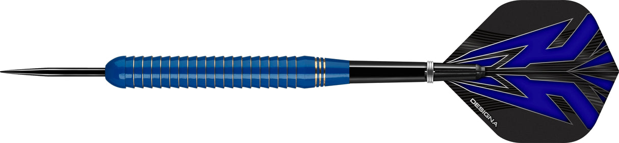 *Designa Mako Darts - Steel Tip Electro Brass - Shark Grip - Blue