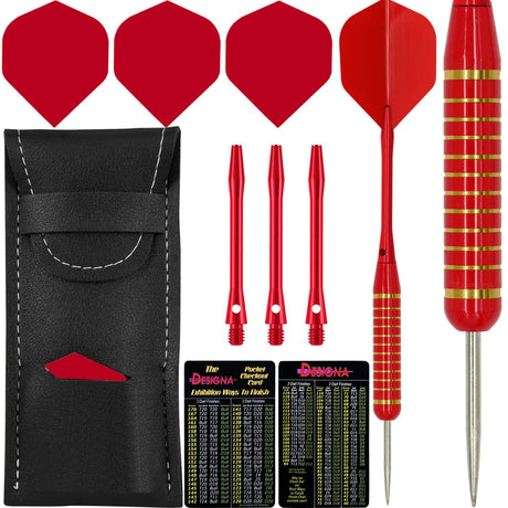 *Designa Serpent Darts - Steel Tip Coloured Brass - Red 21g