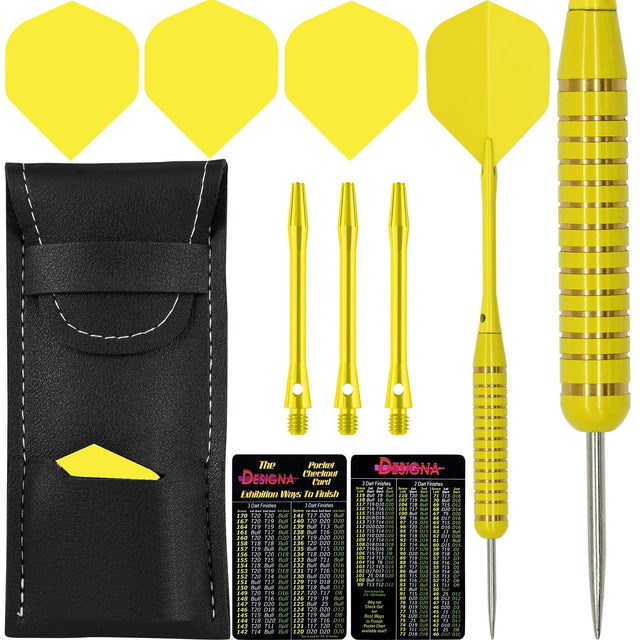 *Designa Serpent Darts - Steel Tip Coloured Brass - Yellow 21g