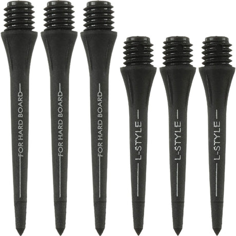 L-Style Hard Lip Points - Carbon - 2ba - 2 Sets - Black
