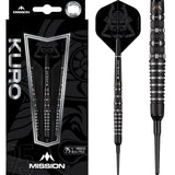 *Mission Kuro Darts - Soft Tip - Black - M3 - Rear Iso-Grip 20g