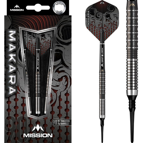 *Mission Makara Darts - Soft Tip - M1 - Graphite PVD Black 19g