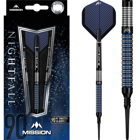 Mission Nightfall Darts - Soft Tip - M1 - Straight Ring 18g