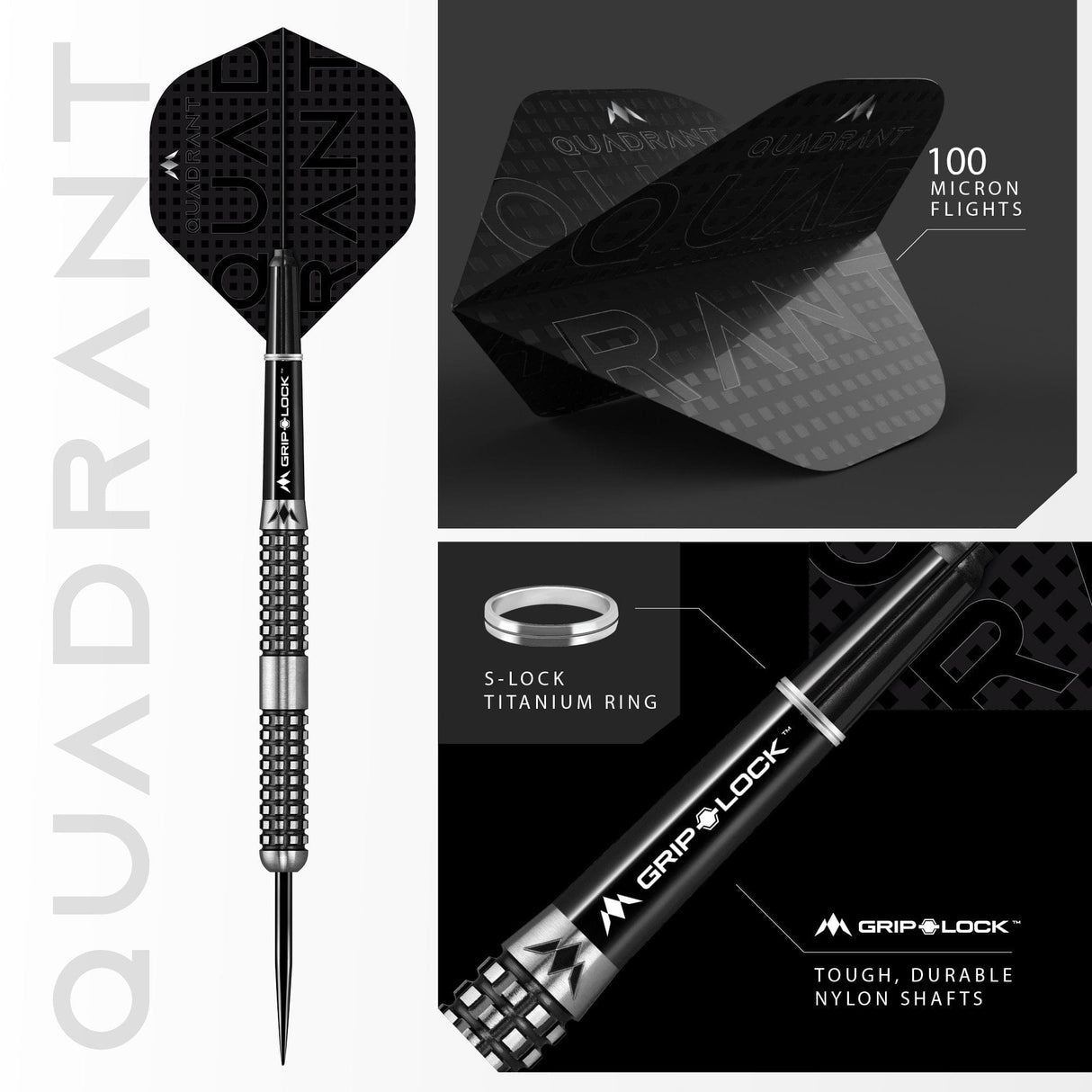 *Mission Quadrant Darts - Steel Tip - M4 - Quad Grip