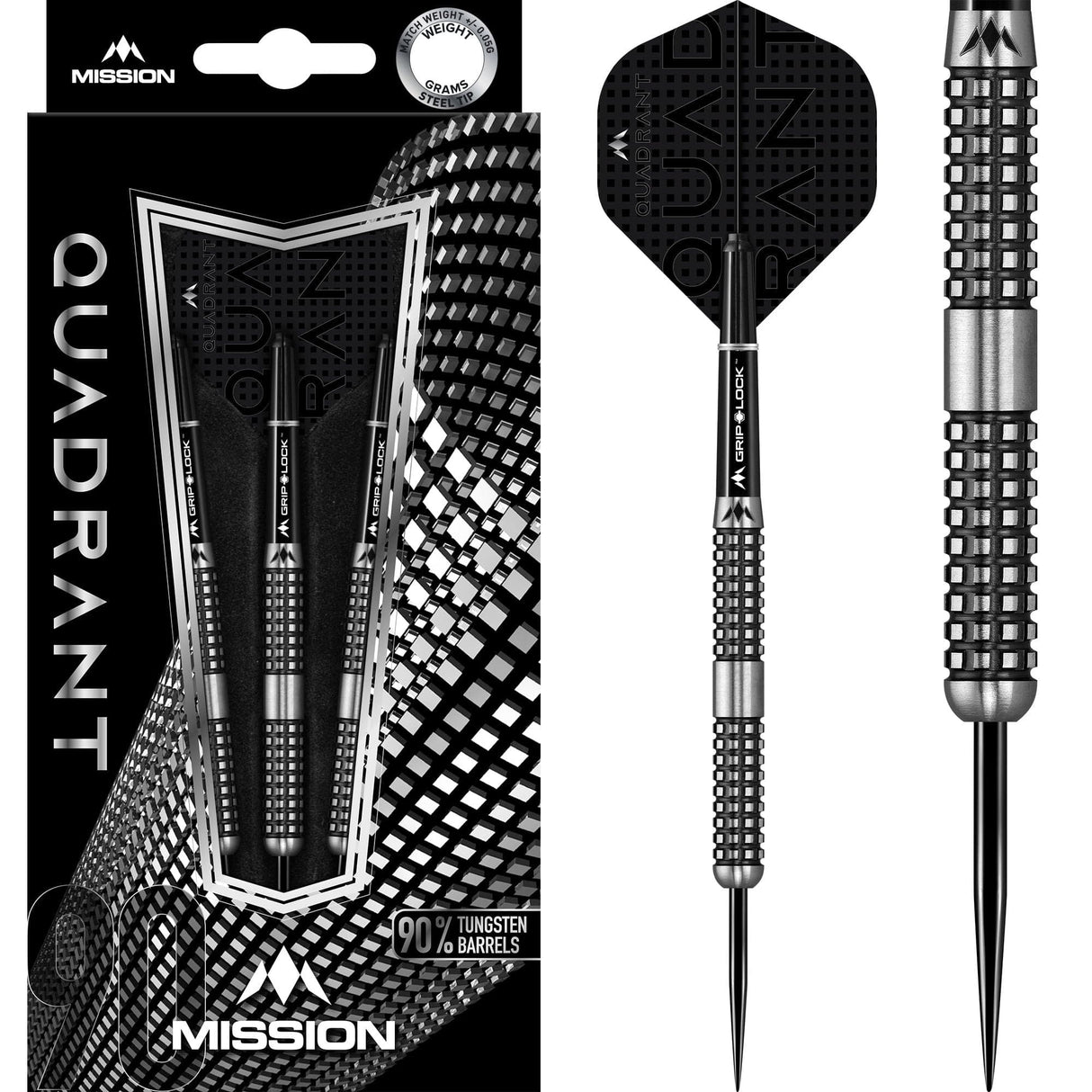 *Mission Quadrant Darts - Steel Tip - M4 - Quad Grip 21g