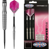 *McKicks Power Pink Darts - Steel Tip Tungsten - Lightning Range 22g
