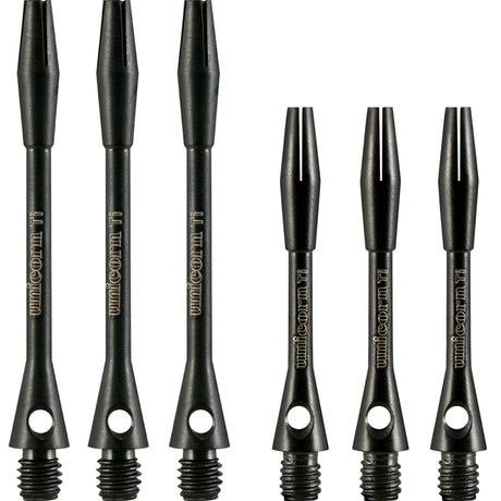 Unicorn XLTi Dart Shafts - Titanium Stems - Black