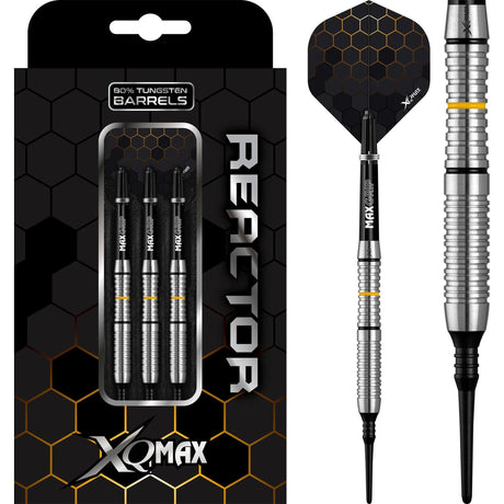 *XQMax Reactor Darts - Soft Tip - M3 - Black with Yellow 19g