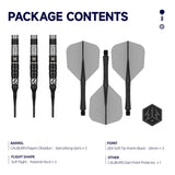 Caliburn Players Darts - Soft Tip - 90% Tungsten - Obsidian: Barry Wong 21g