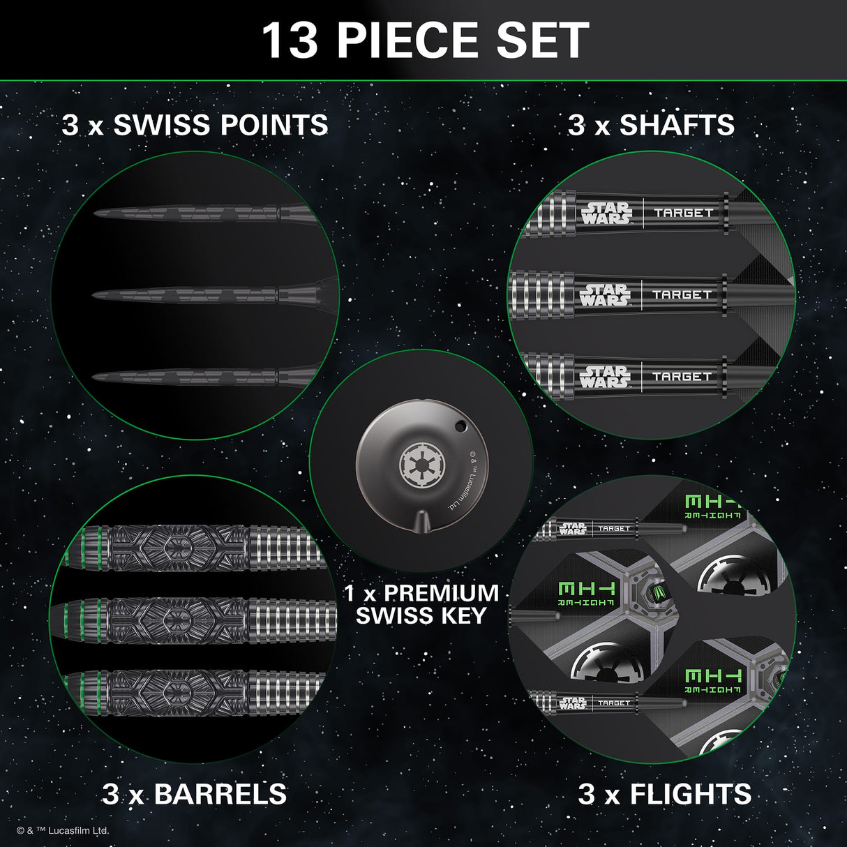 Target Star Wars Darts - Steel Tip - 90% Tungsten - Tie Fighter