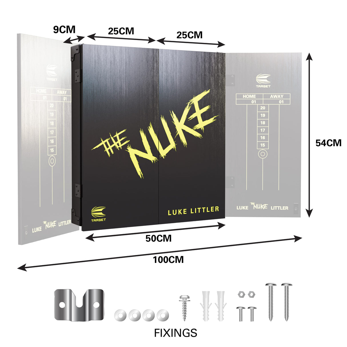 Target Dartboard & Cabinet Set - Luke Littler