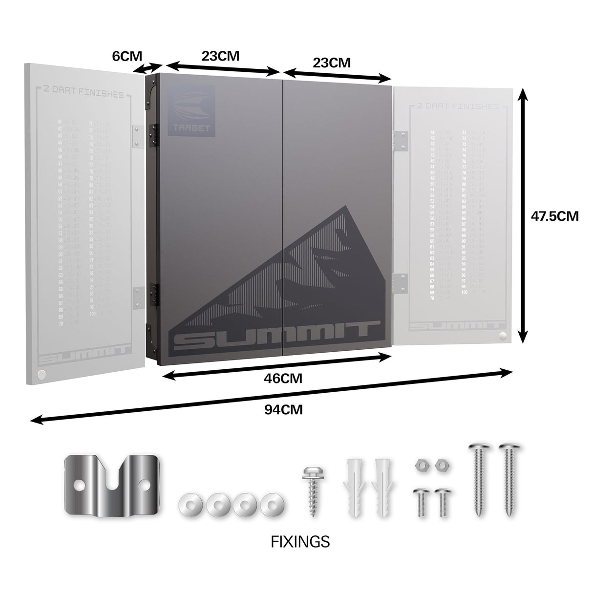 Target Summit Set - Dartboard & Cabinet