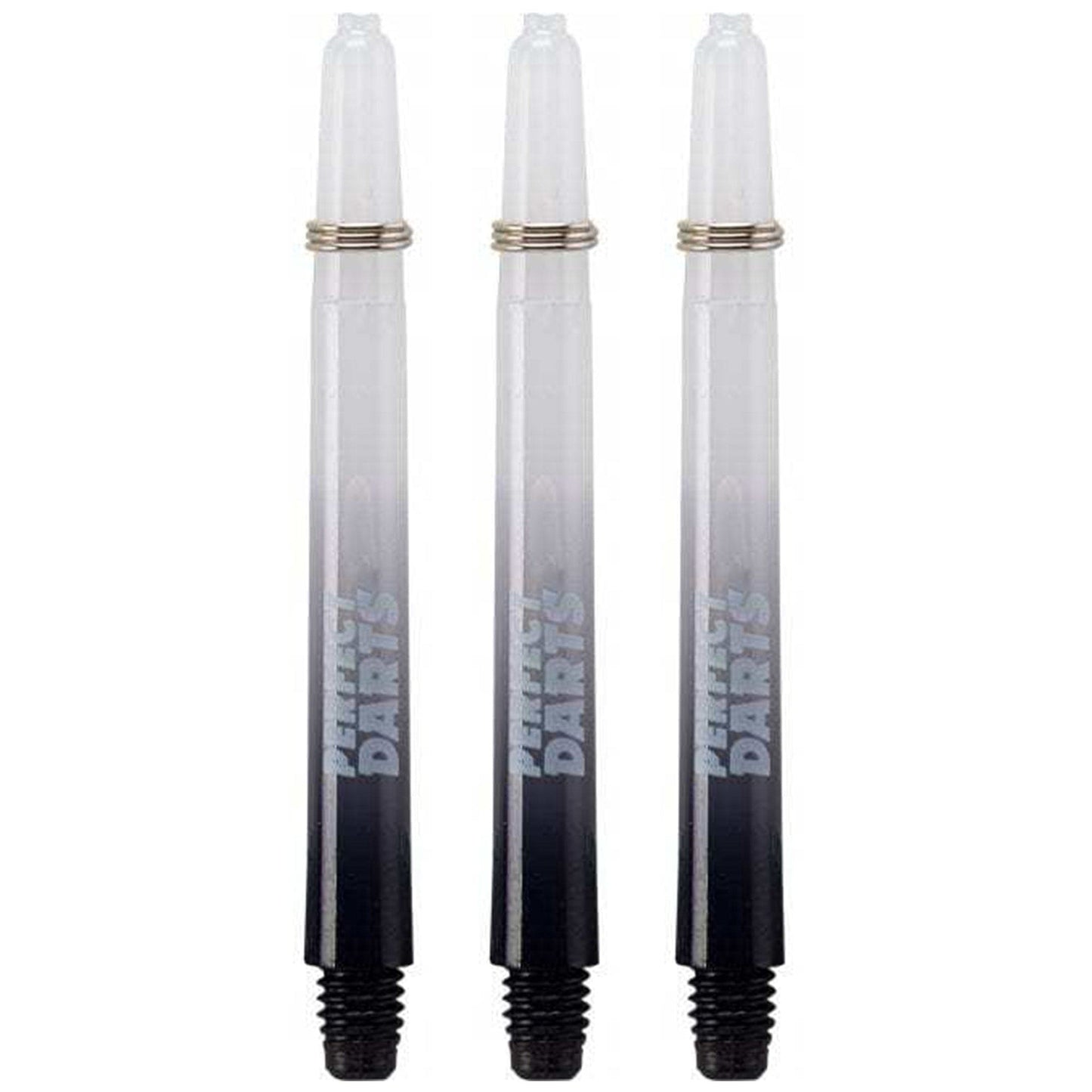 *Perfect Darts - Two Tone Shafts - Polycarbonate - Black & Smokey - 3 Sets Pack Medium
