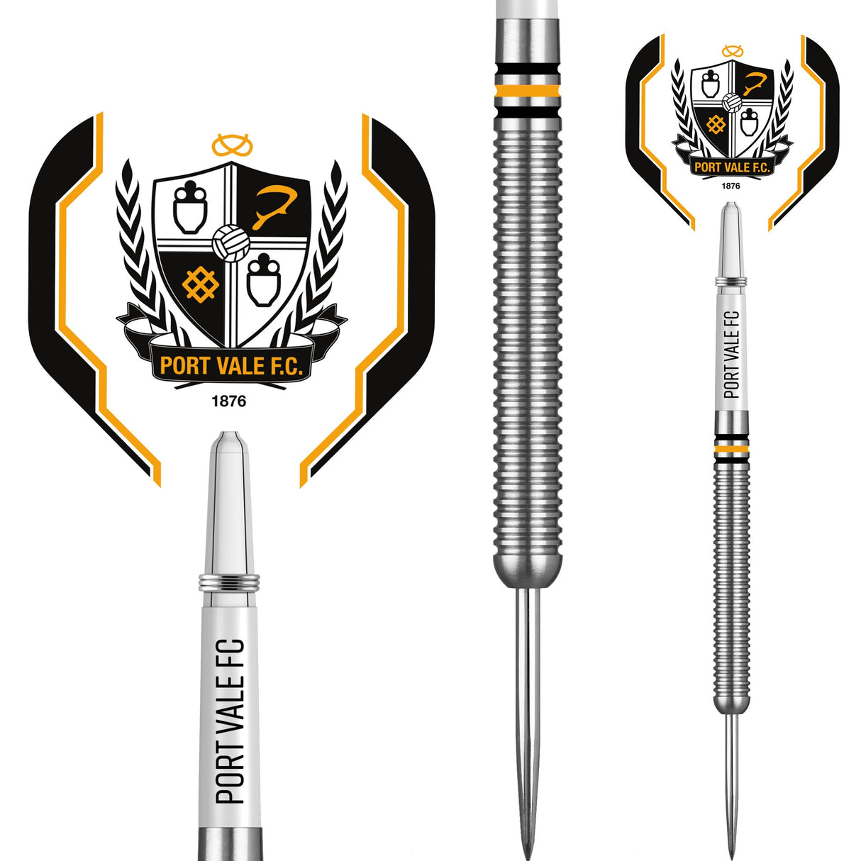 Port Vale FC - Official Licensed - The Valiants - Steel Tip Darts - Tungsten - 24g