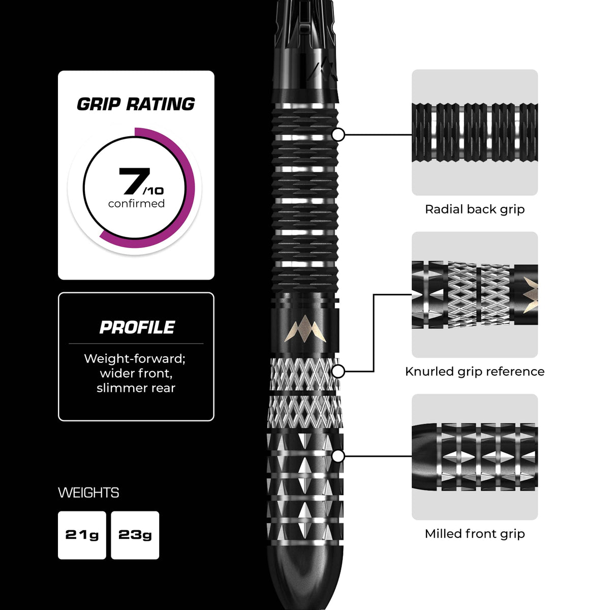 Mission Quantum R2.5 Darts - Steel Tip - 95% Tungsten
