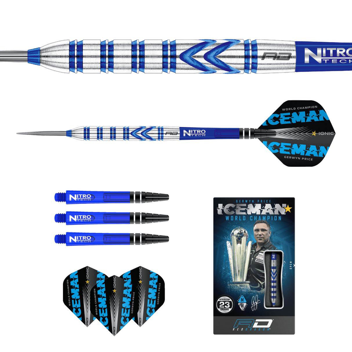 Red Dragon Gerwyn Price Darts - Steel Tip - 90% Tungsten - Original