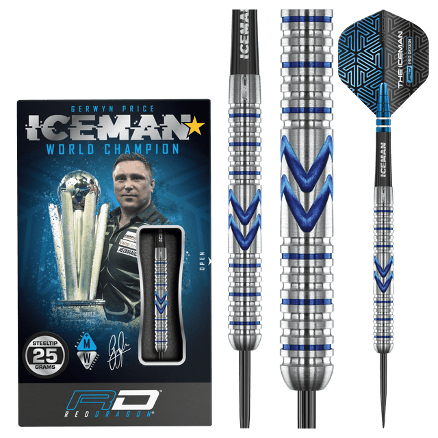 Red Dragon Gerwyn Price Darts - Steel Tip - 90% Tungsten - Midnight