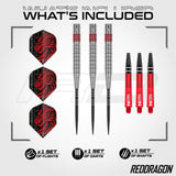 Red Dragon Jonny Clayton Darts - Steel Tip - 90% Tungsten - Original