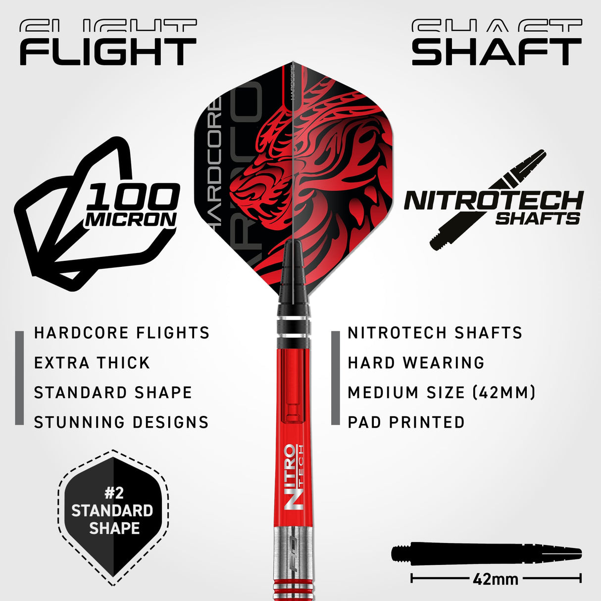 Red Dragon Jonny Clayton Darts - Steel Tip - 90% Tungsten - Original