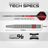 Red Dragon Jonny Clayton Darts - Steel Tip - 90% Tungsten - Original