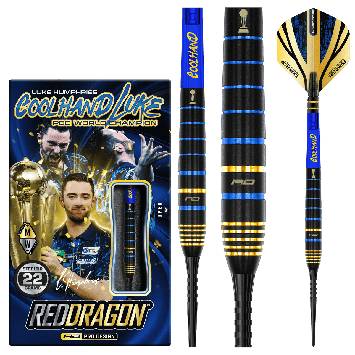 Red Dragon Luke Humphries Darts - Steel Tip - 90% Tungsten - TX4