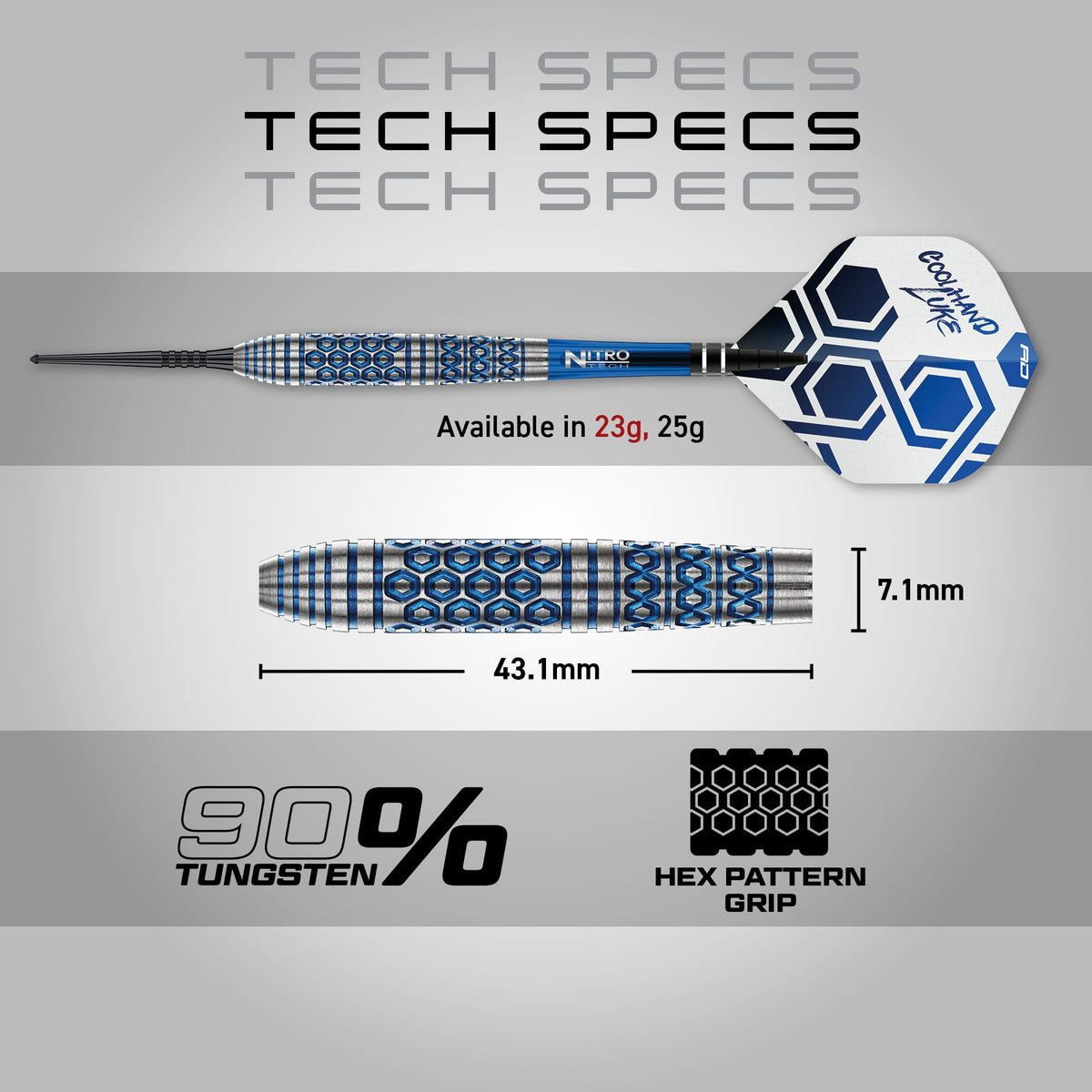 Red Dragon Luke Humphries Darts - Steel Tip - 90% Tungsten - TX5