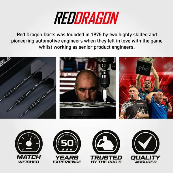 Red Dragon Sable Darts - Steel Tip - 90% Tungsten - Bomb