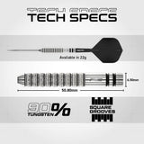 Red Dragon Gian van Veen Switch Darts - Steel Tip - 90% Tungsten - Diamond