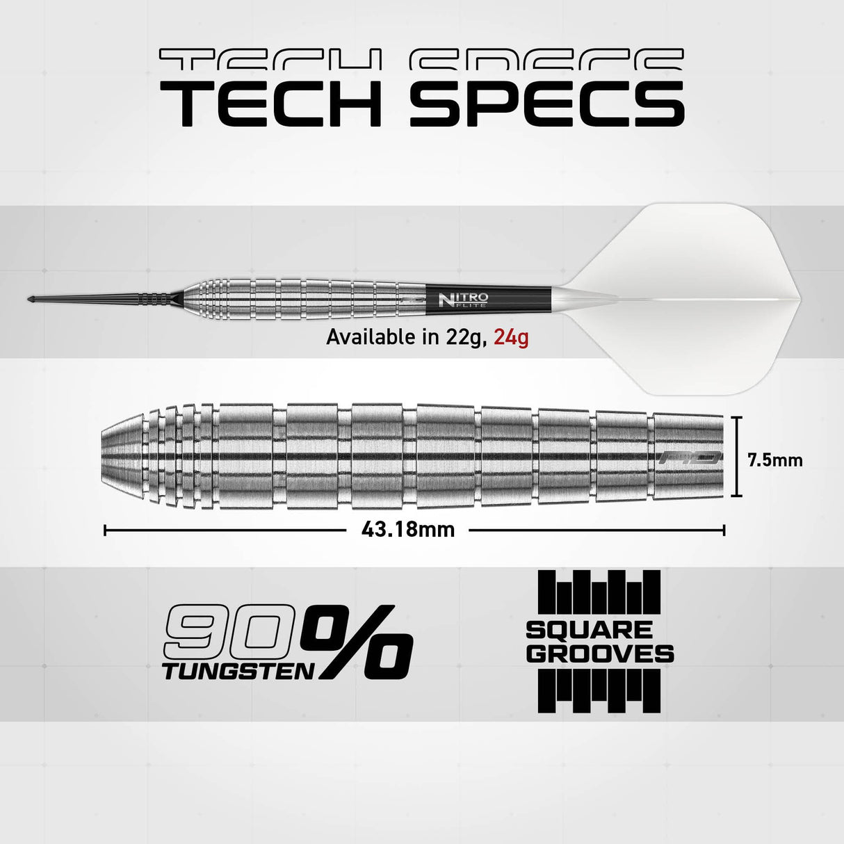 Red Dragon Luke Humphries Switch Darts - Steel Tip - 90% Tungsten - TX1