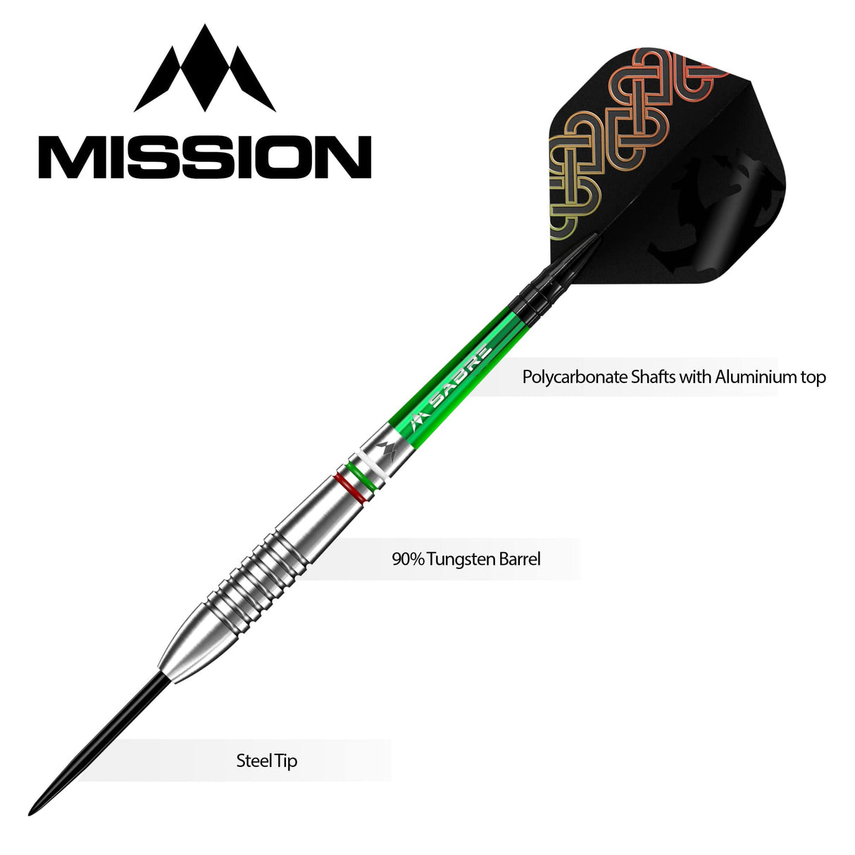 *Mission Rhian O Sullivan Darts - Steel Tip - Ringed