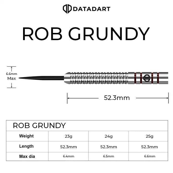 Datadart Rob Grundy Darts - Steel Tip - 90% Tungsten