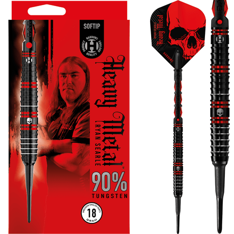 Harrows Ryan Searle Darts - Soft Tip - 90% - Heavy Metal