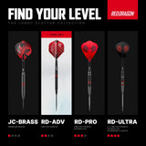 Red Dragon Jonny Clayton Darts - Steel Tip - 90% Tungsten - ADV
