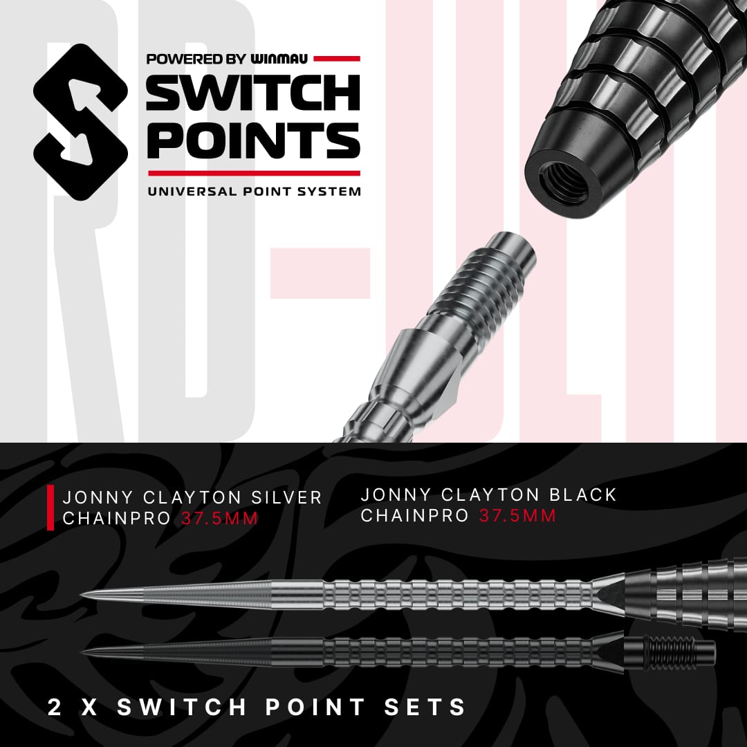 Red Dragon Jonny Clayton Darts - Steel Tip - 90% Tungsten - Ultra 22g