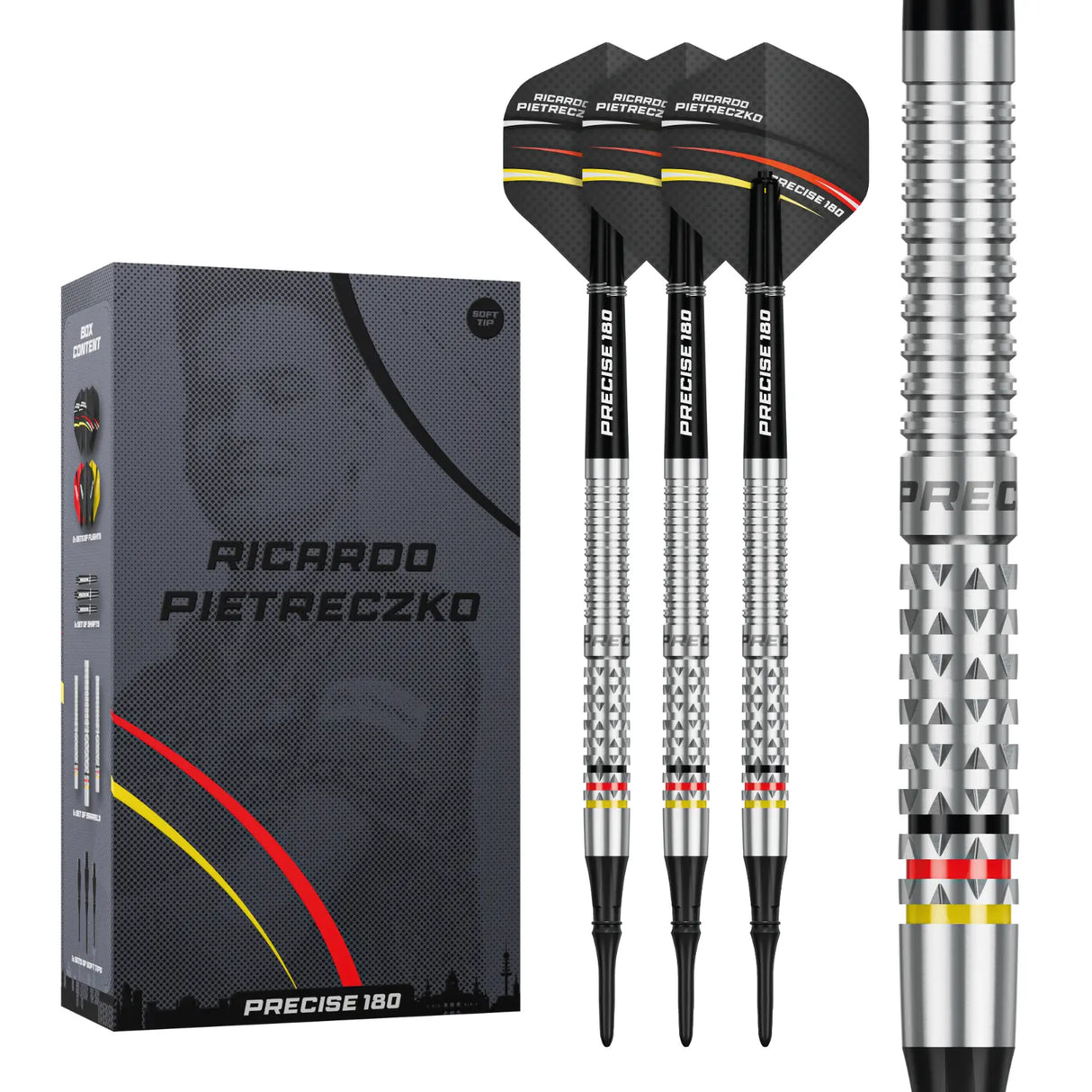 Precise 180 Ricardo Pietreczko Darts -Soft Tip - 90% Tungsten
