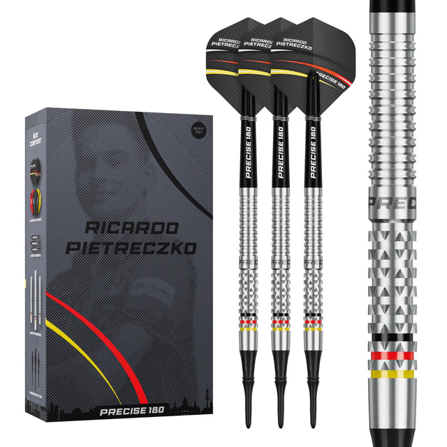 Precise 180 Ricardo Pietreczko Darts -Soft Tip - 90% Tungsten