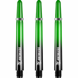 Ruthless Deflectagrip Plus Dart Shafts - Polycarbonate Stems with Springs - Green Medium
