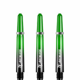 Ruthless Deflectagrip Plus Dart Shafts - Polycarbonate Stems with Springs - Green Tweenie