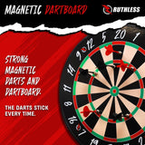Ruthless Battle Board - Family Dartboard Game inc. 2 sets of darts - Two Sided - Magnetic & Paper