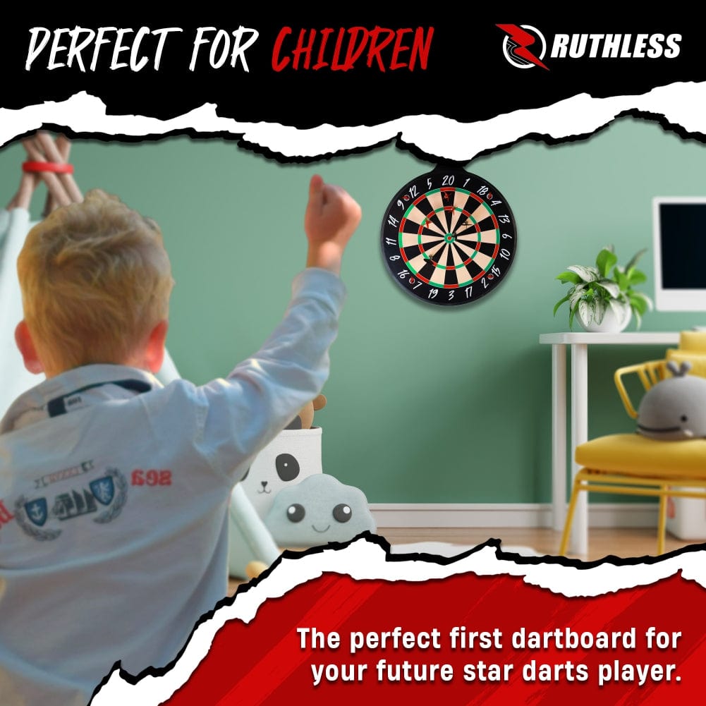 Ruthless Battle Board - Family Dartboard Game inc. 2 sets of darts - Two Sided - Magnetic & Paper