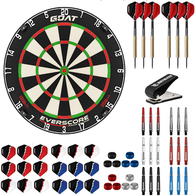 Goat Everscore Dartboard Starter Set - Dartboard, Darts & Accessories