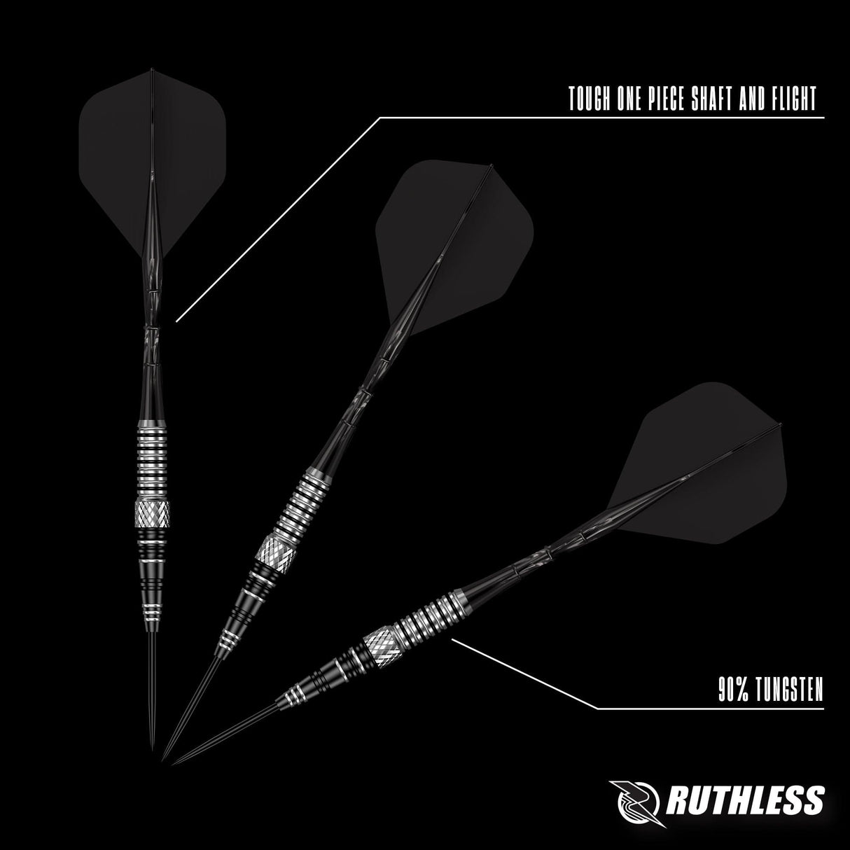 Ruthless Thunderstorm Darts - Steel Tip - 90% Tungsten 23g